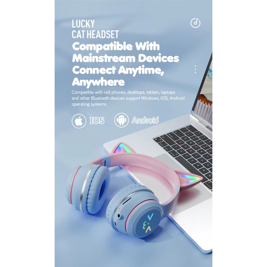 Goodbuy "Strange Eyes" wireless headphones for children | bluetooth 5.1 black – 4