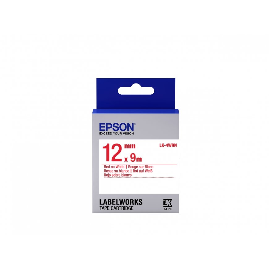 Epson LK-4WRN marķēšanas lenta Sarkans uz