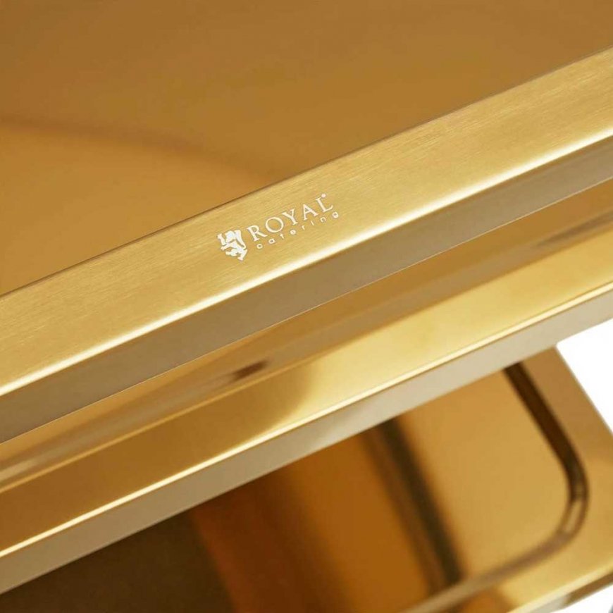 Royal Catering Catering trolley 3 shelves 89.5 x 49.5 cm up to 240 kg - gold – 3