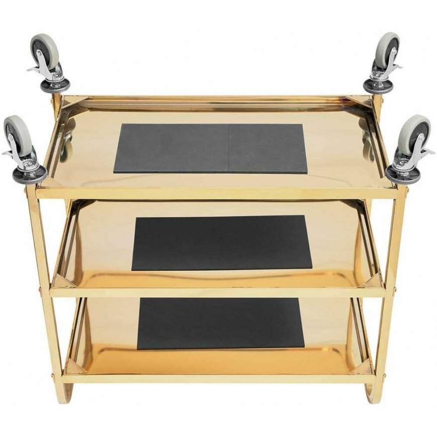 Royal Catering Catering trolley 3 shelves 89.5 x 49.5 cm up to 240 kg - gold – 4