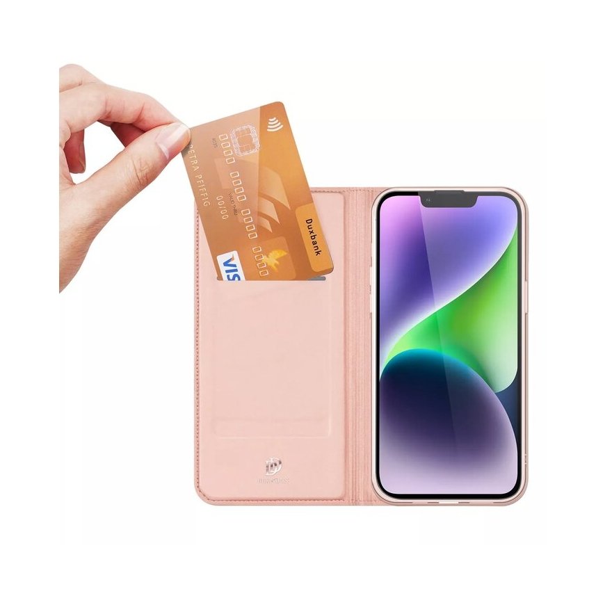 Dux Ducis Skin Pro Wallet Case for iPhone 15 Plus - Pink