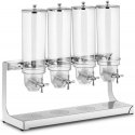 Royal Catering Dispenser for bulk products, muesli flakes, dried fruits and nuts, coffee, 4 x 3.5 l Royal Catering Dispenser for bulk products, muesli flakes, dried fruits and nuts, coffee, 4 x 3.5 l