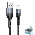 USAMS Kabel pleciony U55 2A lightning 1szt for set U55 czarny|bl