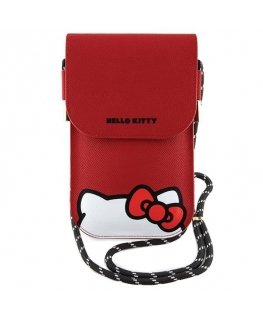 Hello Kitty Leather Hiding Kitty Cord bag - red