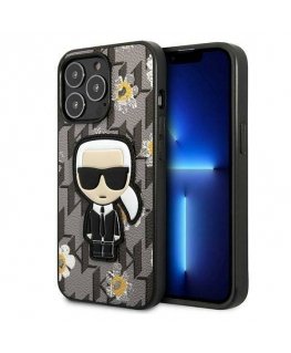 Karl Lagerfeld Ikonik Flower Case for iPhone 13 Pro Grey