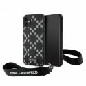Karl Lagerfeld KLHCN61SAKLMBSK iPhone 11 / Xr 6.1" Black/Black Hard Case Monogram Losange Saffiano