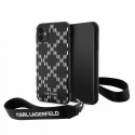 Karl Lagerfeld KLHCN61SAKLMBSK iPhone 11 / Xr 6,1" juodas/juodas kietas dėklas Monograma Losange Saffiano Karl Lagerfeld KLHCN61SAKLMBSK iPhone 11 / Xr 6,1" juodas/juodas kietas dėklas Monograma Losange Saffiano