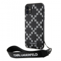 Karl Lagerfeld KLHCN61SAKLMBSK iPhone 11 / Xr 6.1" Black/Black Hard Case Monogram Losange Saffiano