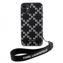 Karl Lagerfeld KLHCN61SAKLMBSK iPhone 11 / Xr 6.1" Black/Black Hard Case Monogram Losange Saffiano