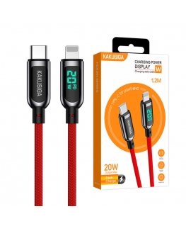 KAKUSIGA KSC-599 USB-C - Lightning charging cable 20W | LCD dis