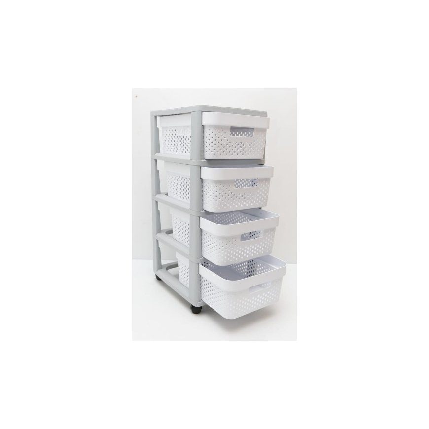 Curver / Keter CURVER REGAŁ INFINITY KD 4X11L AŻUROWY /PILKA/BALTA