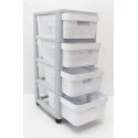 Curver / Keter CURVER REGAŁ INFINITY KD 4X11L AŻUROWY /GRAY/WHITE Curver / Keter CURVER REGAŁ INFINITY KD 4X11L AŻUROWY /GRAY/WHITE
