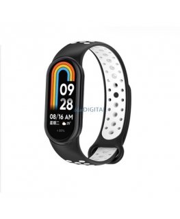 Beline pasek Mi Band 8 design czarno-biały |black-white