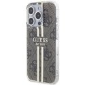 Guess IML 4G Gold Stripe Case for iPhone 15 Pro Brown