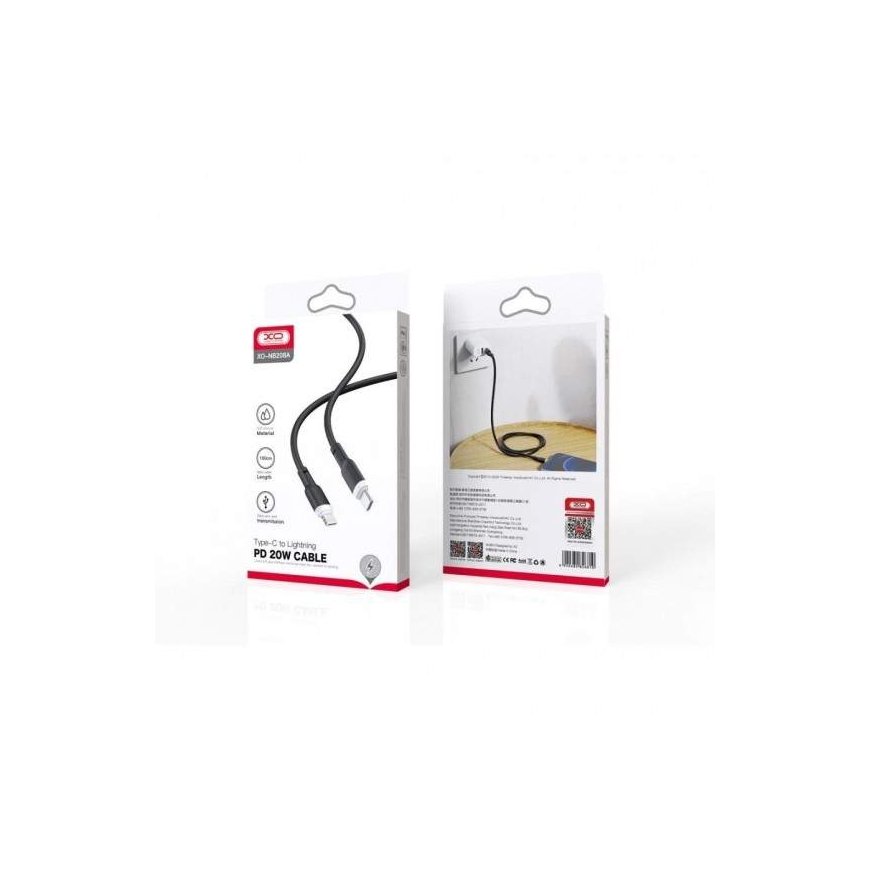 XO cable NB208A PD USB-C - Lightning 1,0m 20W black – 2