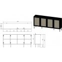 JUTA 4D kummut 4D 200x39,5x90 must + linool calabria JUTA 4D kummut 4D 200x39,5x90 must + linool calabria