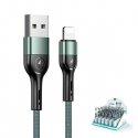 USAMS Kabel pleciony U55 2A lightning 1szt. for set U55 zielony| USAMS Kabel pleciony U55 2A lightning 1szt. for set U55 zielony|