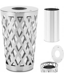 Ulsonix Urban waste bin, external, round, diameter. 50 x 80 cm STEEL grey