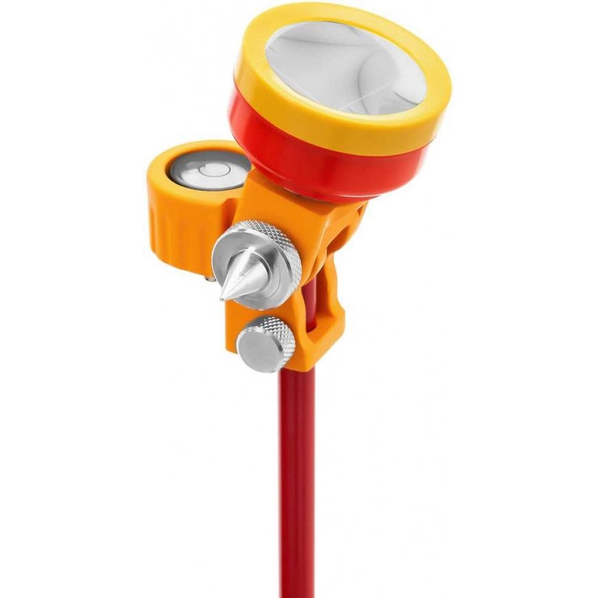 Steinberg Systems Mini Prism Geodesic Rangefinder Mirror with Pole and Base Silver Plated dia. 3.6 cm 1.26 m – 2