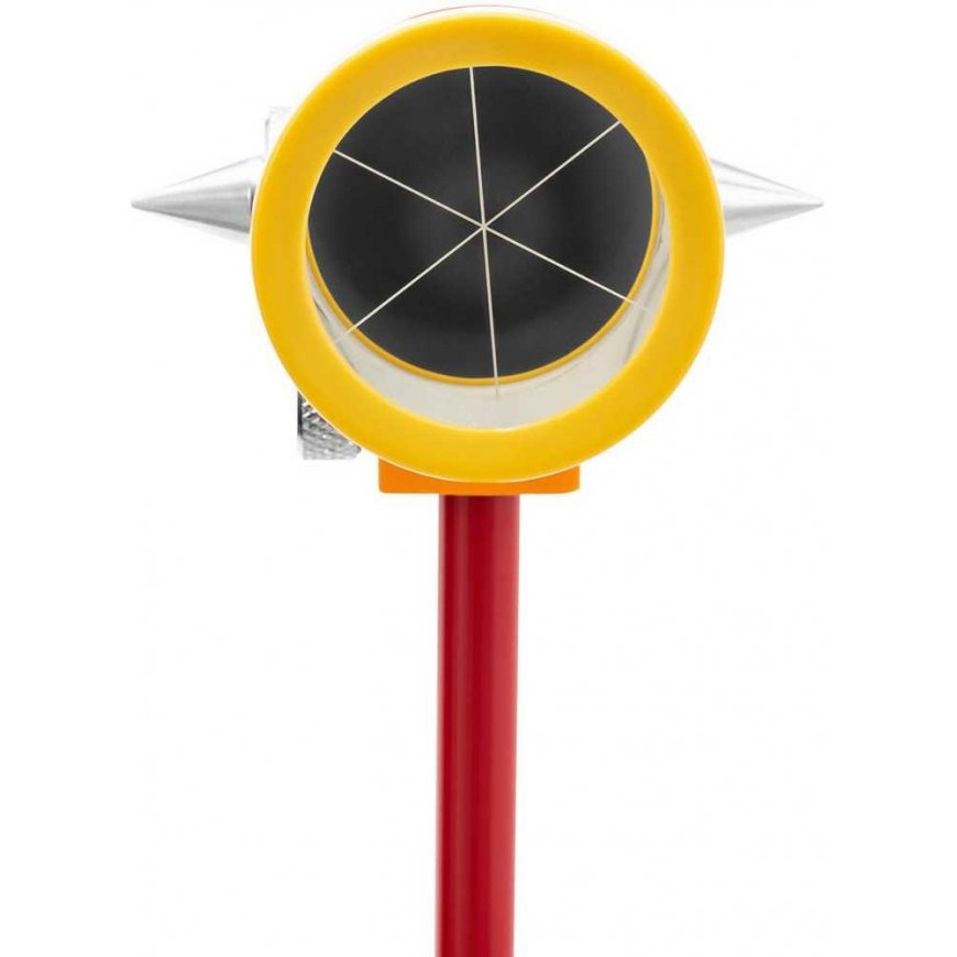 Steinberg Systems Mini Prism Geodesic Rangefinder Mirror with Pole and Base Silver Plated dia. 3.6 cm 1.26 m – 4