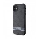 Guess GUHCN61P4SNK iPhone 11 | Xr szary|grey hardcase 4G Stripe Guess GUHCN61P4SNK iPhone 11 | Xr szary|grey hardcase 4G Stripe