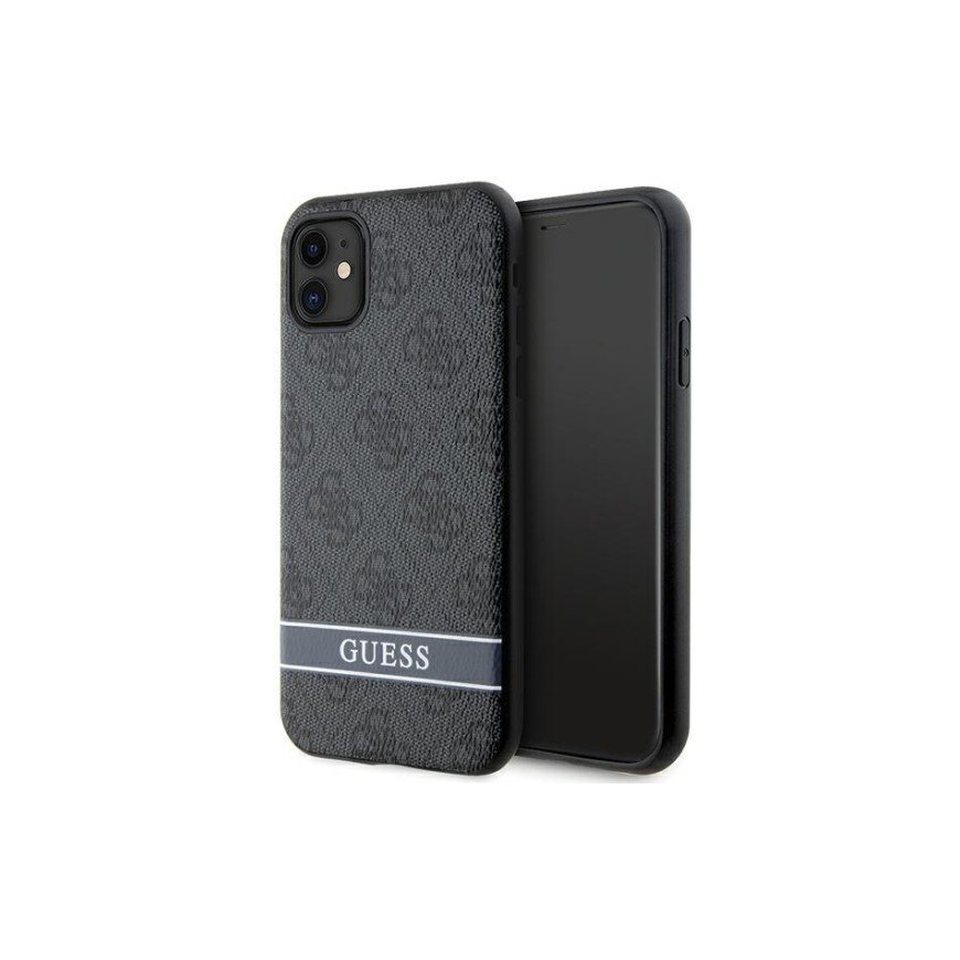 Guess GUHCN61P4SNK iPhone 11 | Xr szary|grey hardcase 4G Stripe – 2