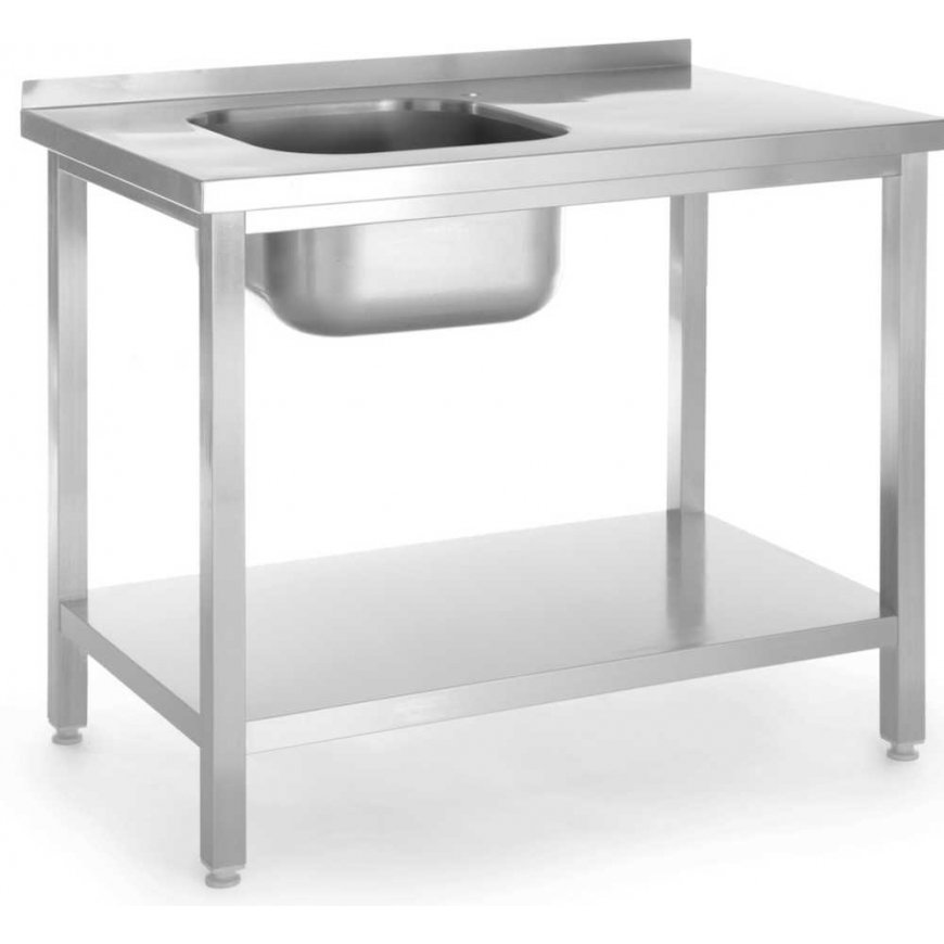 Hendi Single bowl sink with shelf