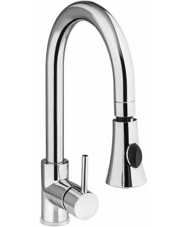 Kitchen mixer tap with shower, height 370 mm - Hendi 810163