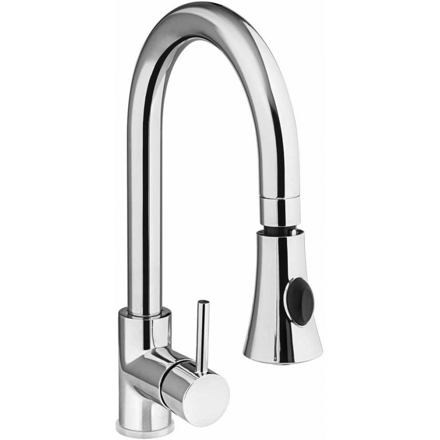 Kitchen mixer tap with shower, height 370 mm - Hendi 810163