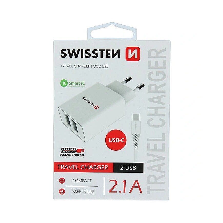 Swissten Smart IC Travel Charger 2x