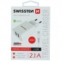 Swissten Smart IC Travel Charger 2x USB 2.1А with USB-C Cable 1.2 m Swissten Smart IC Travel Charger 2x USB 2.1А with USB-C Cable 1.2 m