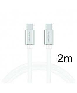 Swissten Textile Universāls Quick Charge 3.0 USB-C uz USB-C Datu