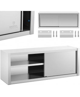 Royal Catering Catering wall cabinet with sliding doors, Steel, 160 x 45 x 60 cm