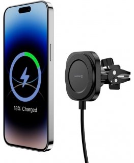 Swissten Magstick Car Holder With Wireless Charger 15W