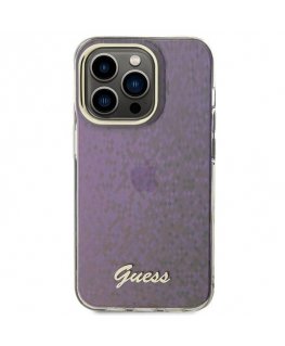 Guess IML Faceted Mirror Disco Iridescent Case for iPhone Apple 15 Pro