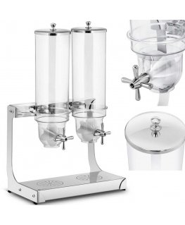 Royal Catering Candy rice cereal dispenser, transparent, double, 7 l