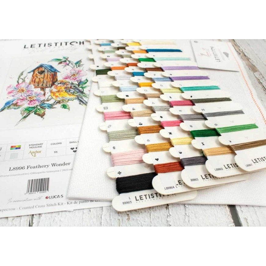 luca S Cross stitch kit "Feathery Wonder" 20x27cm SLETIL8996 – 3