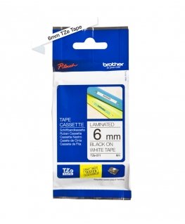 Brother TZe211 markeerimisteip Must valgel taustal TZe