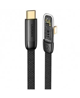 USAMS Kabel pleciony obrotowy U60 2A Lightning czarny|black 1m S
