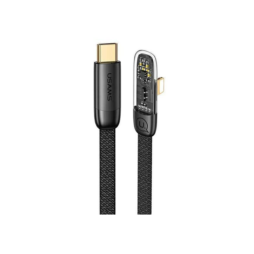 USAMS Kabel pleciony obrotowy U60 2A Lightning czarny|black 1m S