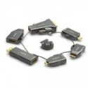 Modular set of HDMI adapters DELTACO, USB-C, mDP, DP, Mini, Micro, black / HDMI-AR10 / 1902496 Modular set of HDMI adapters DELTACO, USB-C, mDP, DP, Mini, Micro, black / HDMI-AR10 / 1902496