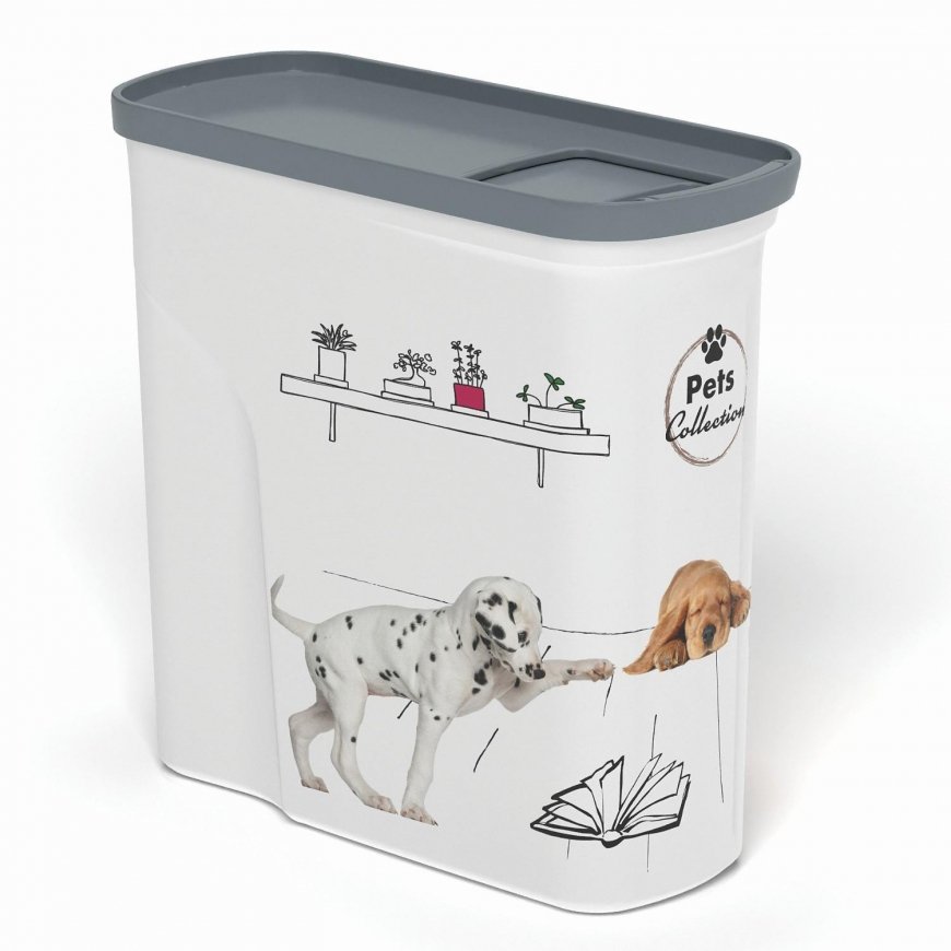 Curver PetLife 2L naminių gyvūnėlių ėdalo laikymo talpa šunų kačių maisto dėžutė su dangteliu – 2