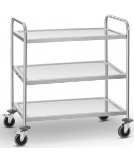 Royal Catering Cart kelnerski HoReCa stainless steel 3 półki do 150kg