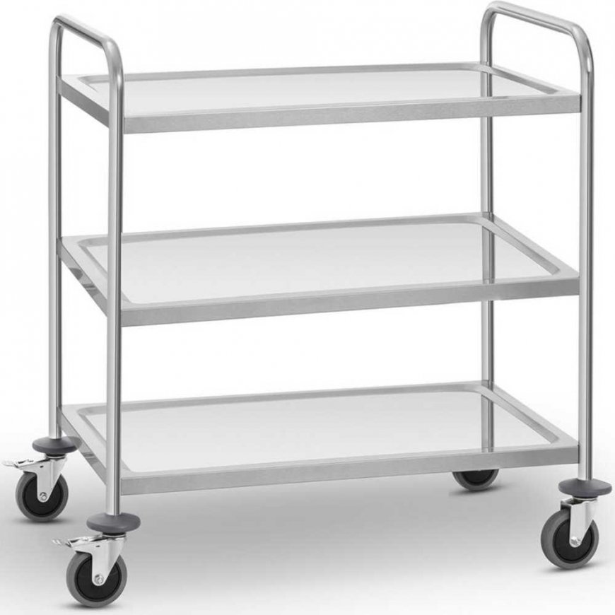 Royal Catering Cart kelnerski HoReCa stainless steel 3 półki do 150kg
