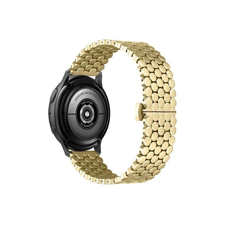 Beline pasek Watch 20mm Metal Honeycomb