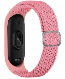 Beline pasek Mi Band 7|6|5 Textile pink|róż