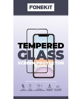 FoneKit Full Cover Tempered Glass, Samsung Galaxy S24 Ultra, Black