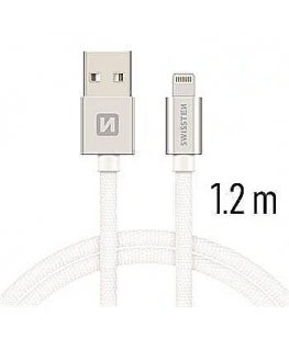Swissten Textile Fast Charge 3A Lightning Data and Charging Cable 2m