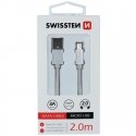 Swissten Textile Fast Charge 3A Lightning Data and Charging Cable 2m Swissten Textile Fast Charge 3A Lightning Data and Charging Cable 2m