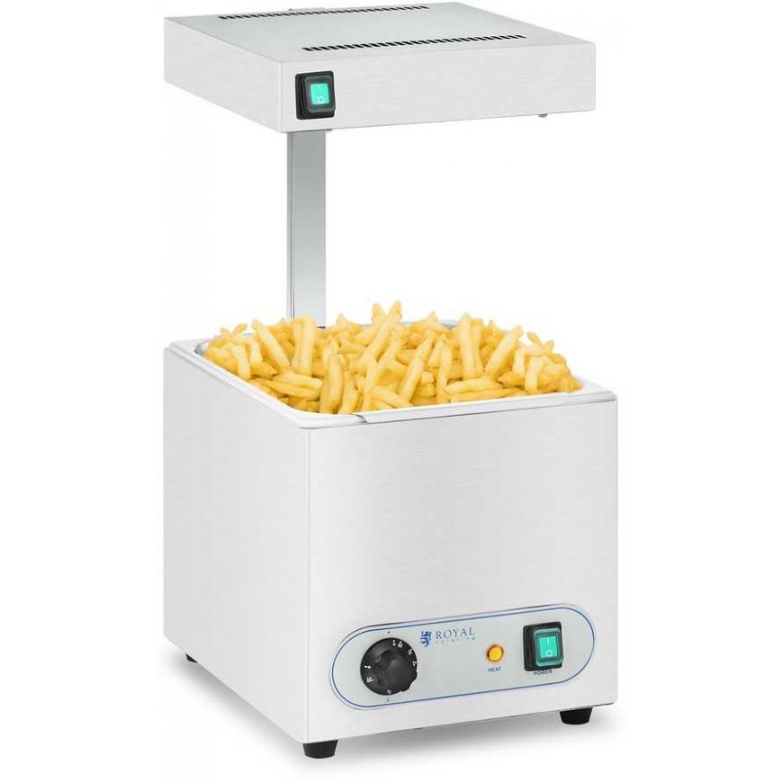 Prancūziškų bulvyčių šildytuvas su spinduliuojančia šiluma 850W Royal Catering RCWG-1500 – 2